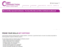 Tablet Screenshot of certconnection.com